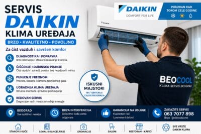 Ovlašćeni servis Daikin klima uređaja 1 ovlasceni servis daikin klima uredjaja Servis i popravka Klima uredjaja u Beogradu