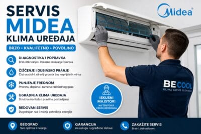 Servis Midea klima uređaja 1 servis midea klima uredjaja Servis i popravka Klima uredjaja u Beogradu