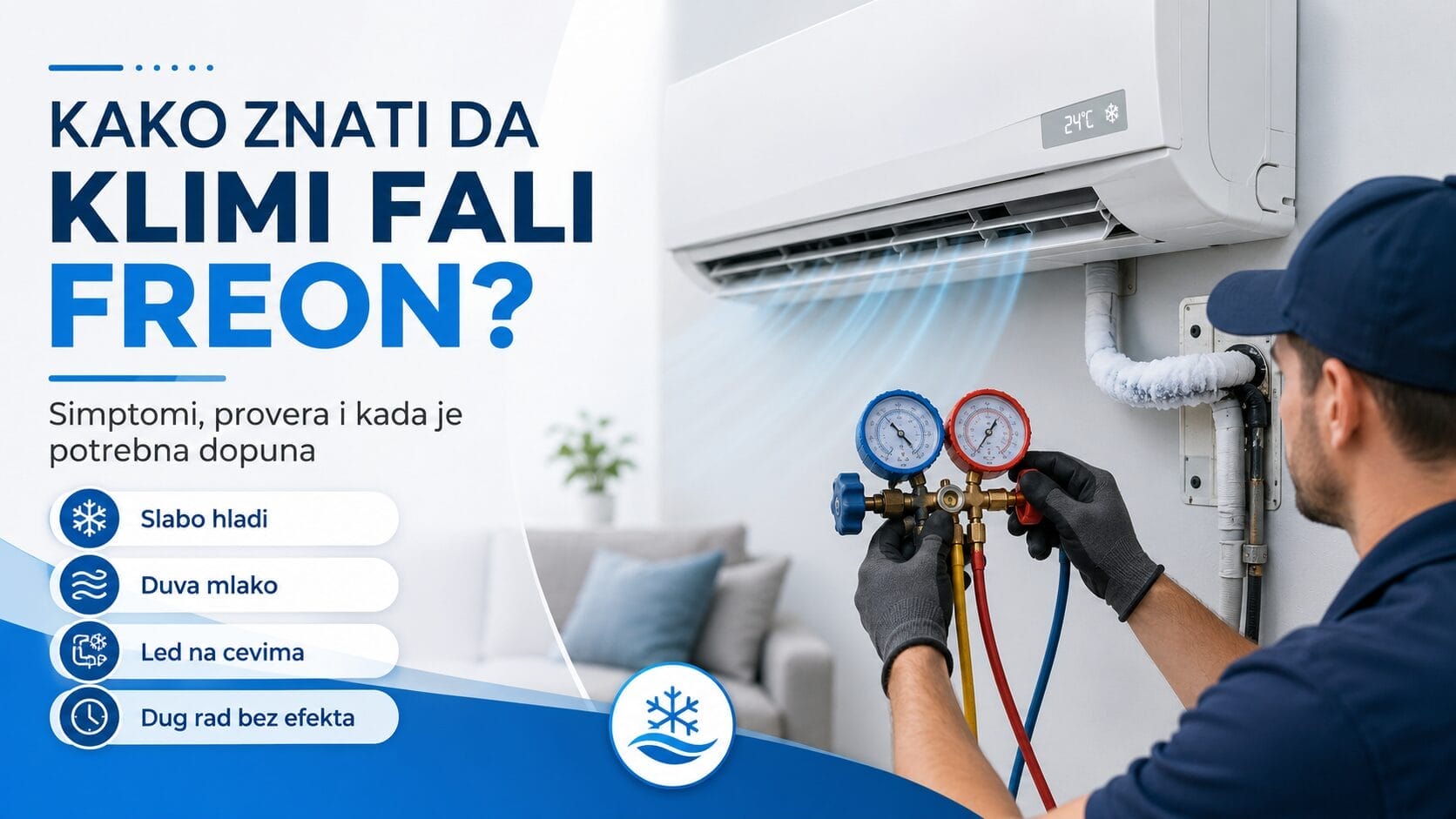 Kako znati da klimi fali freon