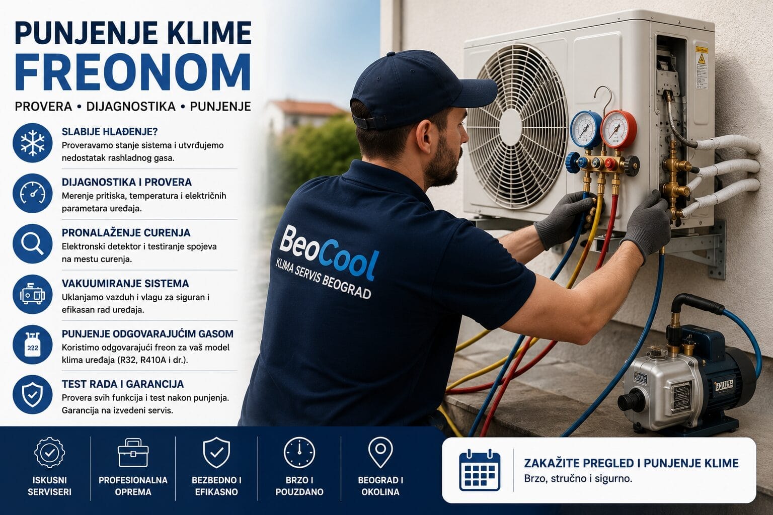Punjenje klime freonom