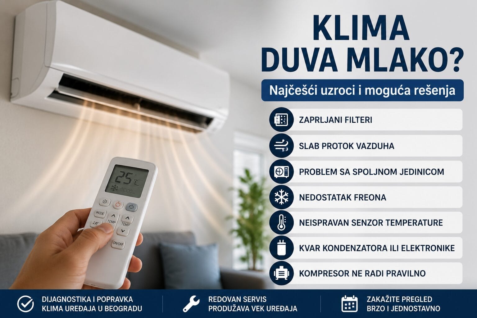 klima duva mlako